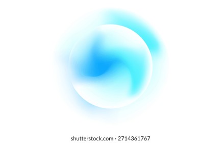 Glossy blue gradient ball on a white background, ideal for modern 3D visuals, tech themes, clean designs, and minimal digital compositions