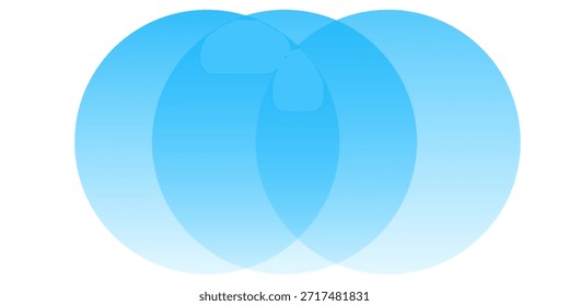 Bola de gradiente azul brilhante em um fundo branco, ideal para modernos visuais 3D modernos