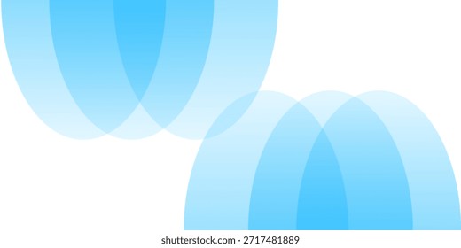 Bola de gradiente azul brilhante em um fundo branco, ideal para visuais 3D modernos design moderno