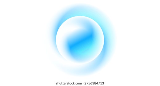 Bola azul brillante del