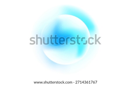 Glossy blue gradient ball on a white background, ideal for modern 3D visuals, tech themes, clean designs, and minimal digital compositions