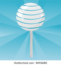 glossy blue lollipop background