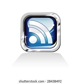 Glossy Blue Rss Feed Icon
