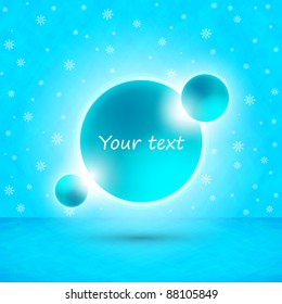 Glossy blue speech bubble