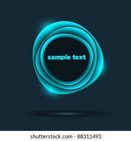 Glossy blue speech bubble