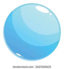 Glänzend blaue Kugel für Sauberkeit, Transparenz und Einfachheit, ideal für Projekte im Zusammenhang mit Wasser, Luft oder Technologie