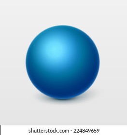 Glossy blue sphere.Vector, isolated