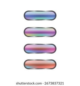 Gráfico de colección de forma de icono de Botón desenfocado brillante