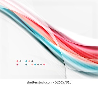 Glossy unscharfe, glänzende Wellenlinien, farbige Streifen. Moderne Geschäftspräsentation oder Nachrichtenhintergrund