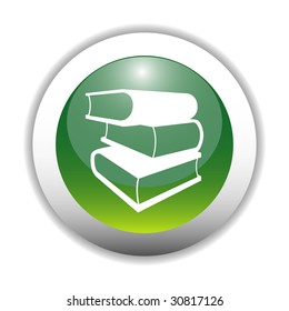 Glossy Books Sign Button