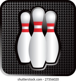 glossy bowling pin icon