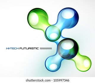Glossy bubble abstract background