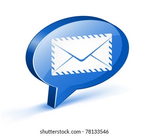 Glossyblasen mit E-Mail-Zeichen