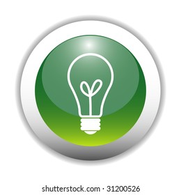 Glossy Bulb Sign Button
