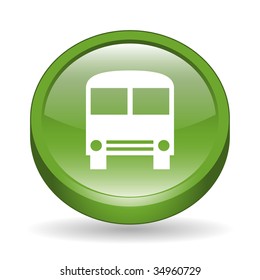 Glossy Bus Sign 3D Icon