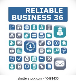 glossy business buttons. vector