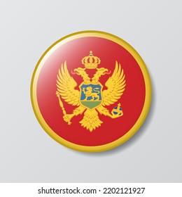 botón brillante en forma de círculo Ilustración de Montenegro