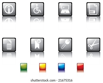 Glossy button series no11..web icons