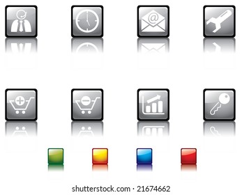 Glossy button series no7..web icons