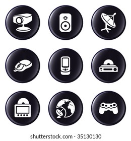 Glossy button set 21
