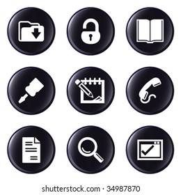 Glossy button set 8