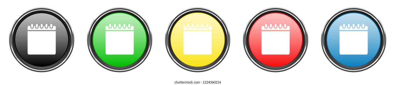 Glossy Button Set - calendar