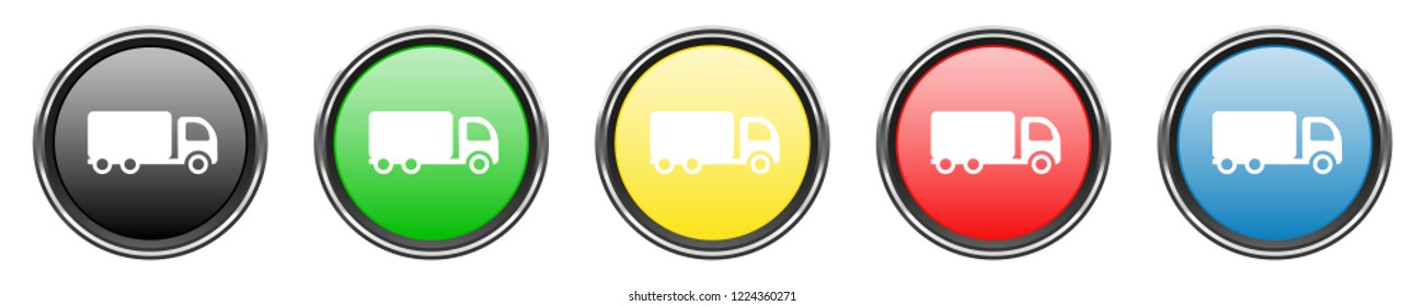 Glossy Button Set - truck