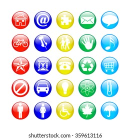 glossy button Set of web icons