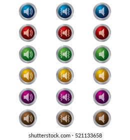 Glossy button sound icons
