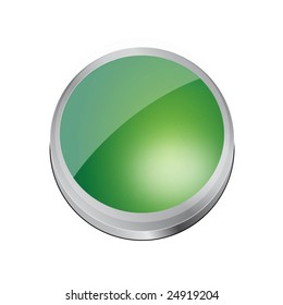 Glossy button in a vector format with clean lines