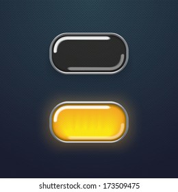 Glossy button. Vector Illustration.