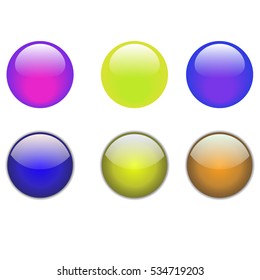 Glossy buttons.