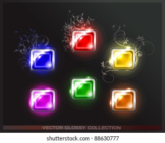 Glossy buttons