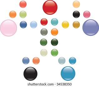 figura de botones brillante. vector