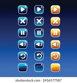 Glossy buttons for game app web