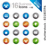 Glossy Buttons - Office and Business icons