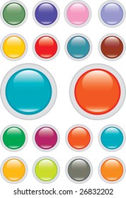 glossy buttons set