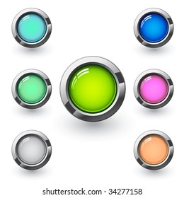 Glossy buttons set