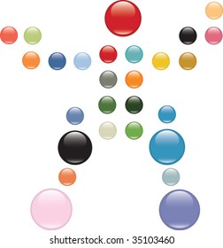 glossy buttons set. vector