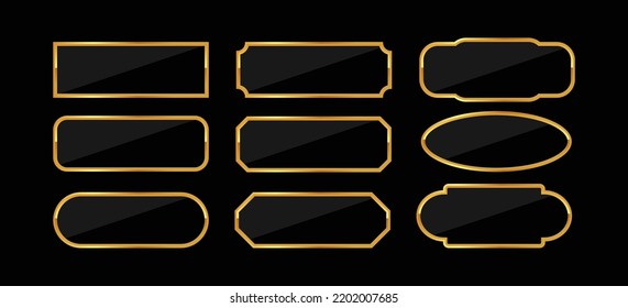 Glossy buttons set. Vector illustration