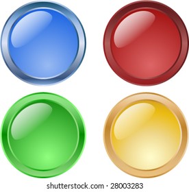 glossy buttons - vector