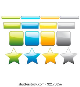 glossy buttons vector