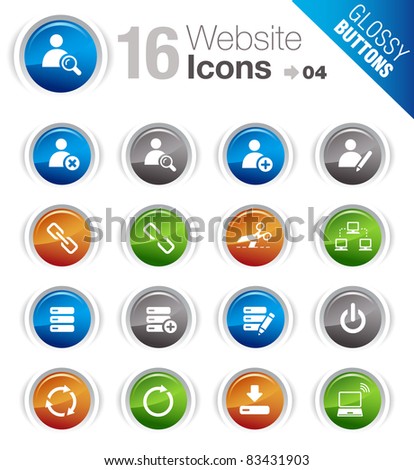 Glossy buttons - Web site and Internet Icons