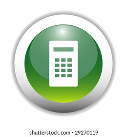 Glossy Calculator Sign Button