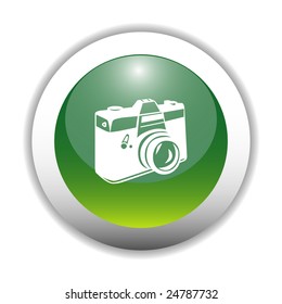 Glossy Camera Sign Button