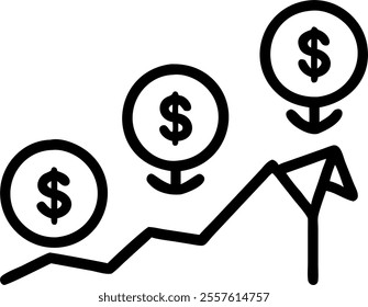 Glossy Cash Flow Background with Corporate Growth Icons concept as A sleek glossy background featuring corporate growth icons and cash flow symbols against a reflective surface. The design represents