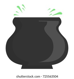 glossy cauldron witches Halloween vector
