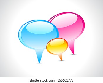 Glossy Chat Icon Vector illustration 