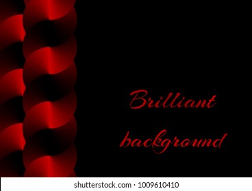 Glossy Christmas background for the cover of the brochure with shiny red circles and a conical gradient
