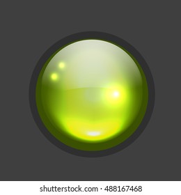 Glossy circle button for your design